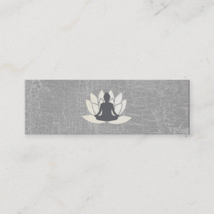 Cartão De Visita Mini Cinzas Marmoreadas com Flor Moderno Lotus