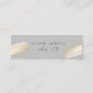 Cartão De Visita Mini Cinzas modernas, curso da escova da folha