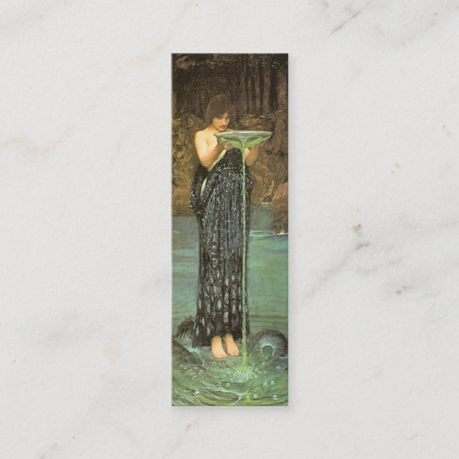 Cartão De Visita Mini Circe Invidiosa Bookmark por John W. Waterhouse (Frente)