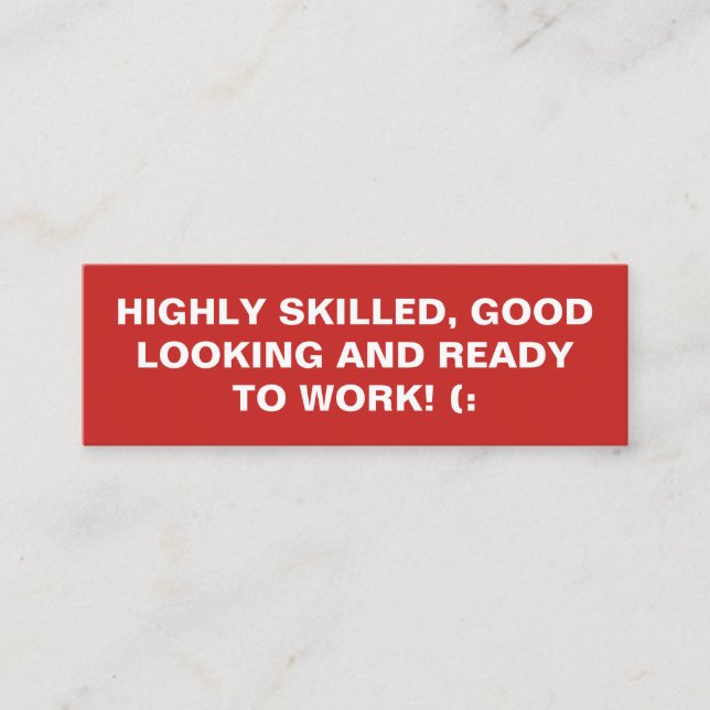 Cartão De Visita Mini Citação em negrito (Frente)