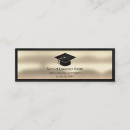 Cartão De Visita Mini Classe de Formatação Moderna Inserir Preto Dourado