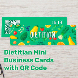 Cartão De Visita Mini Código de QR Dietitiano Nutricional