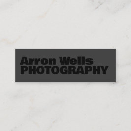 Cartão De Visita Mini Código QR da Tipografia Negra Moderna em Negrito