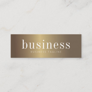 Cartão De Visita Mini Código QR Dourado de Faux de Chic Minimalista Mode