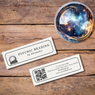 Cartão De Visita Mini Código QR médio sotérico de esotérica de cristal