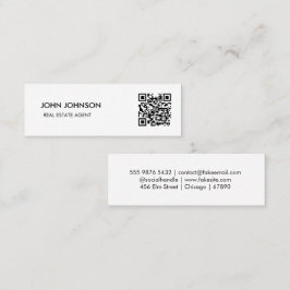 Cartão De Visita Mini Código QR Mini Empresa 