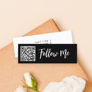 Cartão De Visita Mini Código QR Siga-me Instagrância Profissional