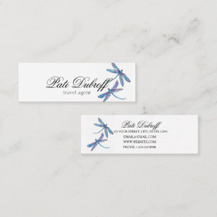 Cartão De Visita Mini Colagem de Fotos do Consultor do Agente viagem