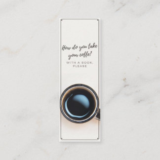 Cartão De Visita Mini Com um marcador de livro
