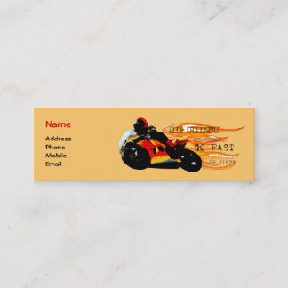Cartão De Visita Mini Competência da motocicleta