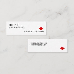 Cartão De Visita Mini composição elegante simples e minimalista