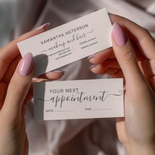 Cartão De Visita Mini Compromisso cor-de-rosa com tendência para a tipog