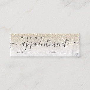 Cartão De Visita Mini Compromisso moderno para a blush de brilho amarelo