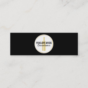 Cartão De Visita Mini Connoisseur   Frasco Dourado