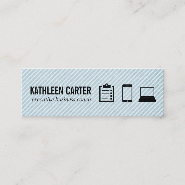 Cartão De Visita Mini Conselho Clip | Telefone | LAPTOP (Frente)