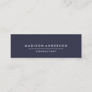 Cartão De Visita Mini Conselho de giz azul moderno Elegante profissional