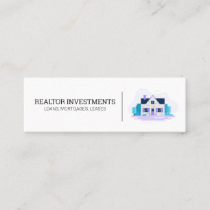 Cartão De Visita Mini Construção arquitetônica com jardim