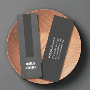 Cartão De Visita Mini Consultante cinzento da listra da textura elegante