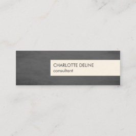 Cartão De Visita Mini Consultante cinzento da listra da textura simples