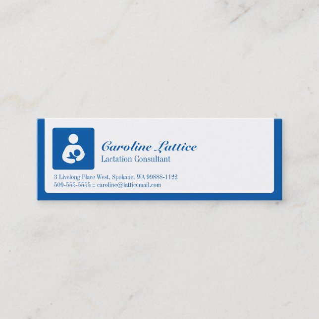 Cartão De Visita Mini Consultor de Aleitamento (Frente)