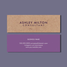 Cartão De Visita Mini Consultor Kraft Impresso Elegante