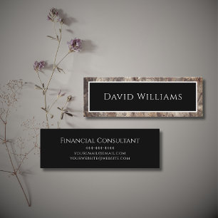 Cartão De Visita Mini Consultor profissional moderno Marble