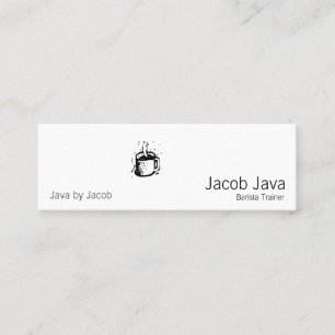 Cartão De Visita Mini Copo de café de Lino