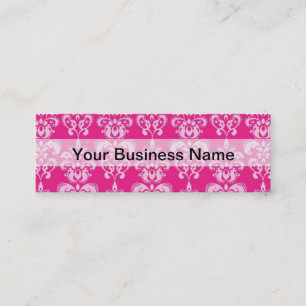 Cartão De Visita Mini Cor damasco rosa quente