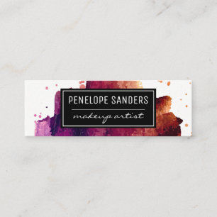 Cartão De Visita Mini Cor Expressiva Esmagada