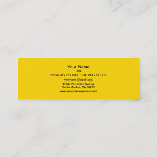 Cartão De Visita Mini Cor Sólido Amarelo do Ônibus Escolar