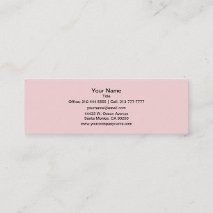 Cartão De Visita Mini Cor Sólido Rosa Esbranquiçada