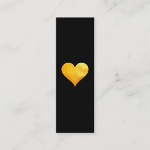 Cartão De Visita Mini Coração Dourado Cutesy