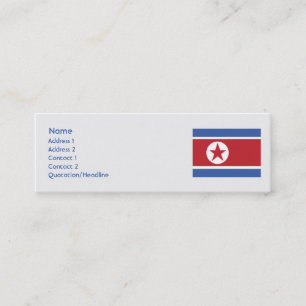 Cartão De Visita Mini Coreia do Norte - magro