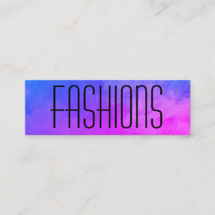 Cartão De Visita Mini Cores Vibrantes de Texto Grande