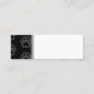 Cartão De Visita Mini Corte Impresso De Pata Cão-De-Ovo De Pé-Branco