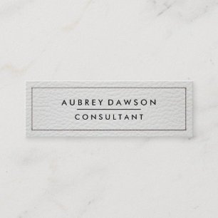 Cartão De Visita Mini Couro Branca Com Tijolos