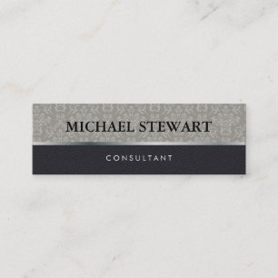 Cartão De Visita Mini Couro Cor damasco Negra Clássico