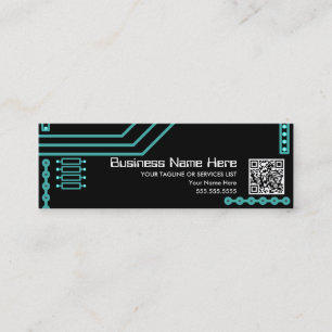 Cartão De Visita Mini cpu v.3 com código qr