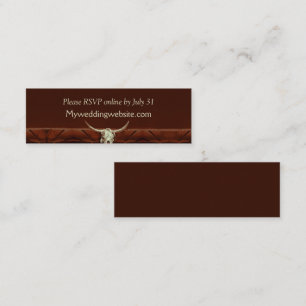 Cartão De Visita Mini Crânio De Touro De Casamento Russo