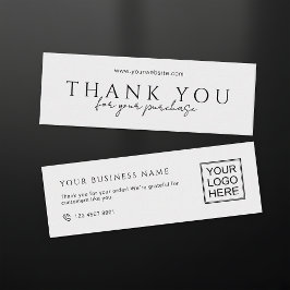 Cartão De Visita Mini Customers Order Packaging Thank You Mini Inserts