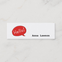 Cartão De Visita Mini Cute and Hello simples! business card
