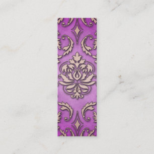 Cartão De Visita Mini Damasco do diamante, TERRACINA no fúcsia & pêsse