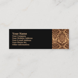 Cartão De Visita Mini Damask - Castanho e bege