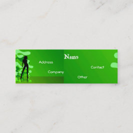 Cartão De Visita Mini Dançarina Em Verde