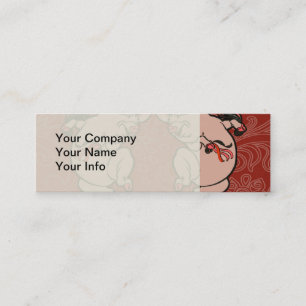 Cartão De Visita Mini Dançarino Antítico de Porco