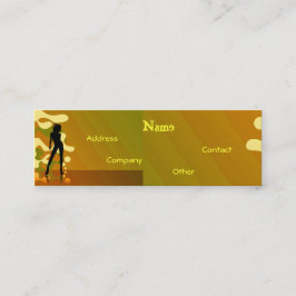 Cartão De Visita Mini Dançarino Na RetrorDourada
