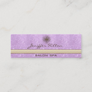 Cartão De Visita Mini Dandelion de glitteria chic elegante profissional