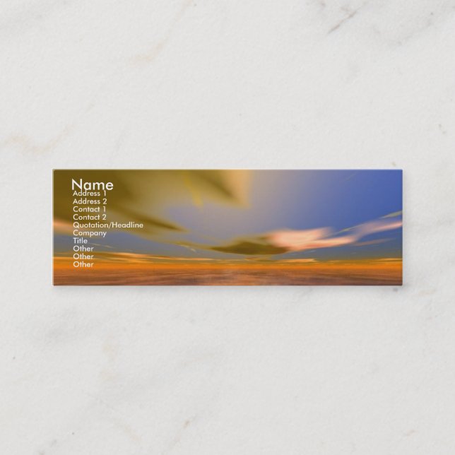 Cartão De Visita Mini DAWNING DARK/Clouds of Dreamscape Science Fiction (Frente)