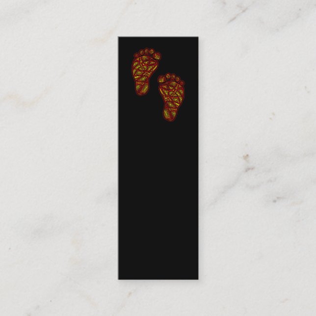 Cartão De Visita Mini Dedos Tribais (Frente)