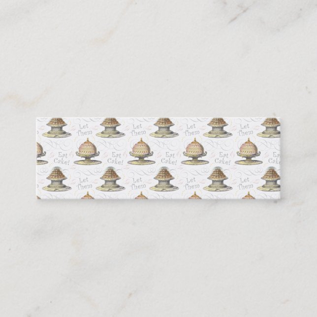 Cartão De Visita Mini Deixe-os comer franceses Marie Antoinette do (Frente)